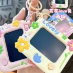 Lovely Rabbit Drawing Board Key Chain Pendant Mini Portable Doodle Writing Pad Bag Charm