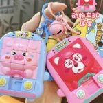 3D Animal Puzzle Gameplay ABS Small Toy Keychain Cartoon Sliding Maze Bag Pendant