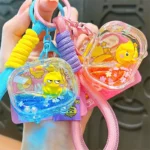 Genuine Authorized Oil-Infused Little Yellow Duck TV Keychain Cute Schoolbag Pendant Car Keychain Gift