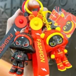 Trendy Fashion Doll Keychain Cool Street Style Bag Charm With Fashion Wrist Strap
