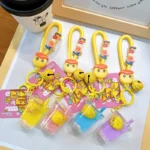 Genuine Cute Sports Vitality Little Yellow Duck Keychain Pendant Fashion Bag Car Key Accessories