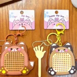 Squirrel Magnetic Steel Ball Drawing Board Backpack Pendant Decompression Magnetic Drawing Board Key Chain