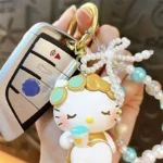 New Cartoon Genuine Sanrio Hello Kitty Leisurely Bracelet Keychain Schoolbag Pendant Beaded Bag Charm