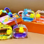 Genuine Authorized Oil-Infused Little Yellow Duck TV Keychain Cute Schoolbag Pendant Car Keychain Gift