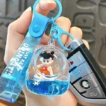 NeZha Oil-Infused School Bag Keychain Cartoon Floating Acrylic Bag Charm