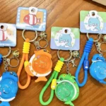 Cute Quicksand Marine Animal Acrylic Whale Keychain Liquid Sand Ocean Dolphin Bag Charm