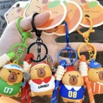 Creative Cartoon Capybara Sports Hand Rope Buckle Cute Bag Pendant Car Keychain