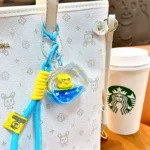 Genuine Authorized Oil-Infused Little Yellow Duck TV Keychain Cute Schoolbag Pendant Car Keychain Gift