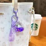 Creative Summer Oil-Infused Fruit Ice Cream Keychain Floating Fruit Popsicle Acrylic Bag Charm