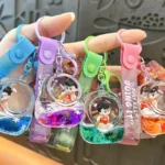 NeZha Oil-Infused School Bag Keychain Cartoon Floating Acrylic Bag Charm