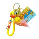 Liquid Little Yellow Duck Ice Cream Keychain