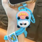 Cartoon Panda Hand Strap Key Chain Cute Couple Schoolbag Backpack Key Pendant