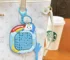 Purple Unicorn Magnetic Steel Bead Drawing Board Keychain, Mini Stress Relief Fidget Toy Bag Charm