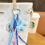 Macaron Sweet Puppy Lanyard Bag Charm Cute Girly Dog Shape Keychain Pendant
