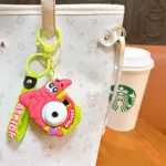 Official Licensed Patrick Star Bag Charm Keychain SpongeBob SquarePants PVC Cartoon Pendant