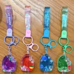Creative Summer Oil-Infused Fruit Ice Cream Keychain Floating Fruit Popsicle Acrylic Bag Charm