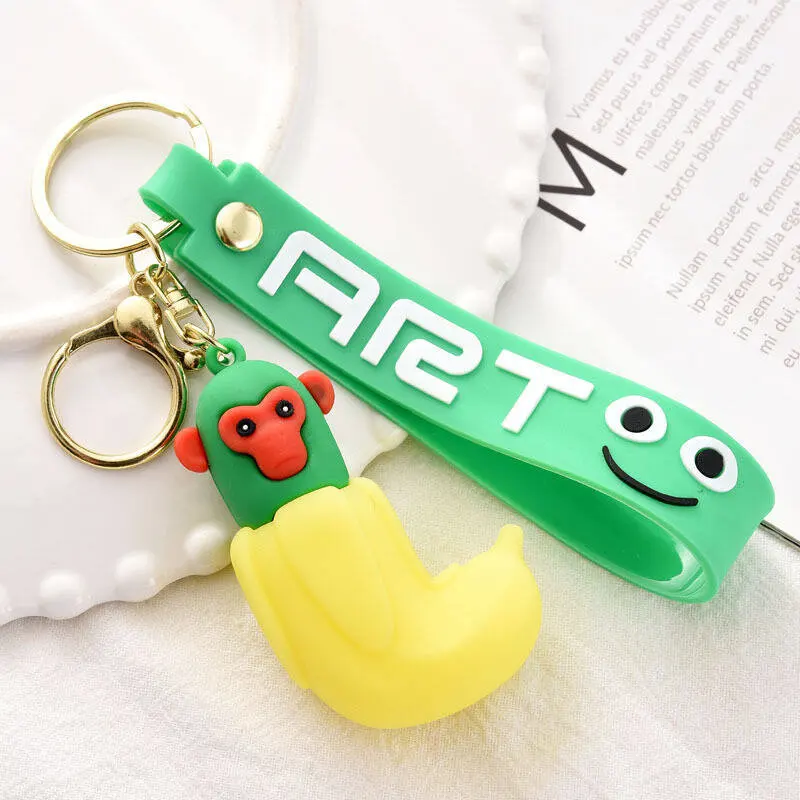 Funny meme character PVC keychain multiple styles display