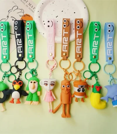Tung Tung Sahur Bombardino Crocodildo Tralalero Tralala PVC Keychain Soft Cartoon Bag Pendant