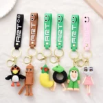Tung Tung Sahur Bombardino Crocodildo Tralalero Tralala PVC Keychain Soft Cartoon Bag Pendant