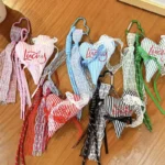 Creative Fresh And Elegant Lace Ribbon Bowknot Heart Keychain, Exquisite And Sweet, A Bag Accessory With A Girlish Charm
