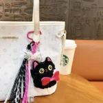Creative New Plush Cat Keychain, Cute Bag Pendant, Car Keychain, Claw Machine Small Gift Wholesale