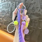 Creative Youth Tennis Keychain, Fashionable Sports Style Phone Chain Pendant, Sports Series Bag Accessory, Small Gift