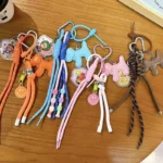 Macaron Sweet Puppy Lanyard Bag Charm Cute Girly Dog Shape Keychain Pendant