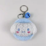 Kawaii Plush Character Mirror Bag Charm Keychain Cute Cartoon Plush Pendant With Hidden Makeup Mirror