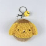 Kawaii Plush Character Mirror Bag Charm Keychain Cute Cartoon Plush Pendant With Hidden Makeup Mirror