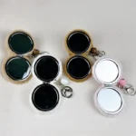 Plush Bear Mirror Bag Charm Keychain Cute Kawaii Teddy Bear Plush Pendant With Hidden Double Sided Makeup Mirror