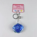 Oil-In-Water Shell Keychain With Mirror Kawaii Ocean Glitter Quicksand Bag Charm