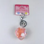 purple strawberry hello kitty quicksand keychain oil in water glitter bag charm wholesale