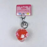 purple strawberry hello kitty quicksand keychain oil in water glitter bag charm wholesale