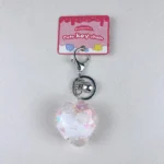 purple strawberry hello kitty quicksand keychain oil in water glitter bag charm wholesale