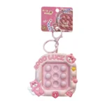 Good Luck Bear Pop It Fidget Keychain Silicone Stress Relief Squeeze Bubble Bag Pendant