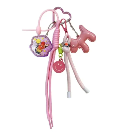 Macaron Sweet Puppy Lanyard Bag Charm Cute Girly Dog Shape Keychain Pendant