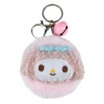 Kawaii Plush Character Mirror Bag Charm Keychain Cute Cartoon Plush Pendant With Hidden Makeup Mirror