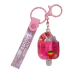Creative Summer Oil-Infused Fruit Ice Cream Keychain