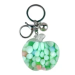 Kawaii Apple Oil-Filled Keychain With Colorful Foam Beads Wholesale, Portable Bag & Car Key Charm