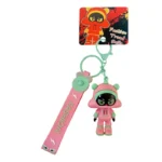 Trendy Fashion Doll Keychain - Cool Street Style Bag Charm With Wrist Strap