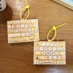 Cartoon 26-Key Keyboard Keychain Cute Capybara ABS Bag Charm Pendant Gift