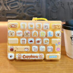 Cartoon 26-Key Keyboard Keychain Cute Capybara ABS Bag Charm Pendant Gift
