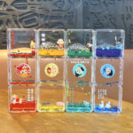 Cartoon Liquid Oil Drop Floating Ornament Keychain Acrylic Quicksand Character Desktop Decoration