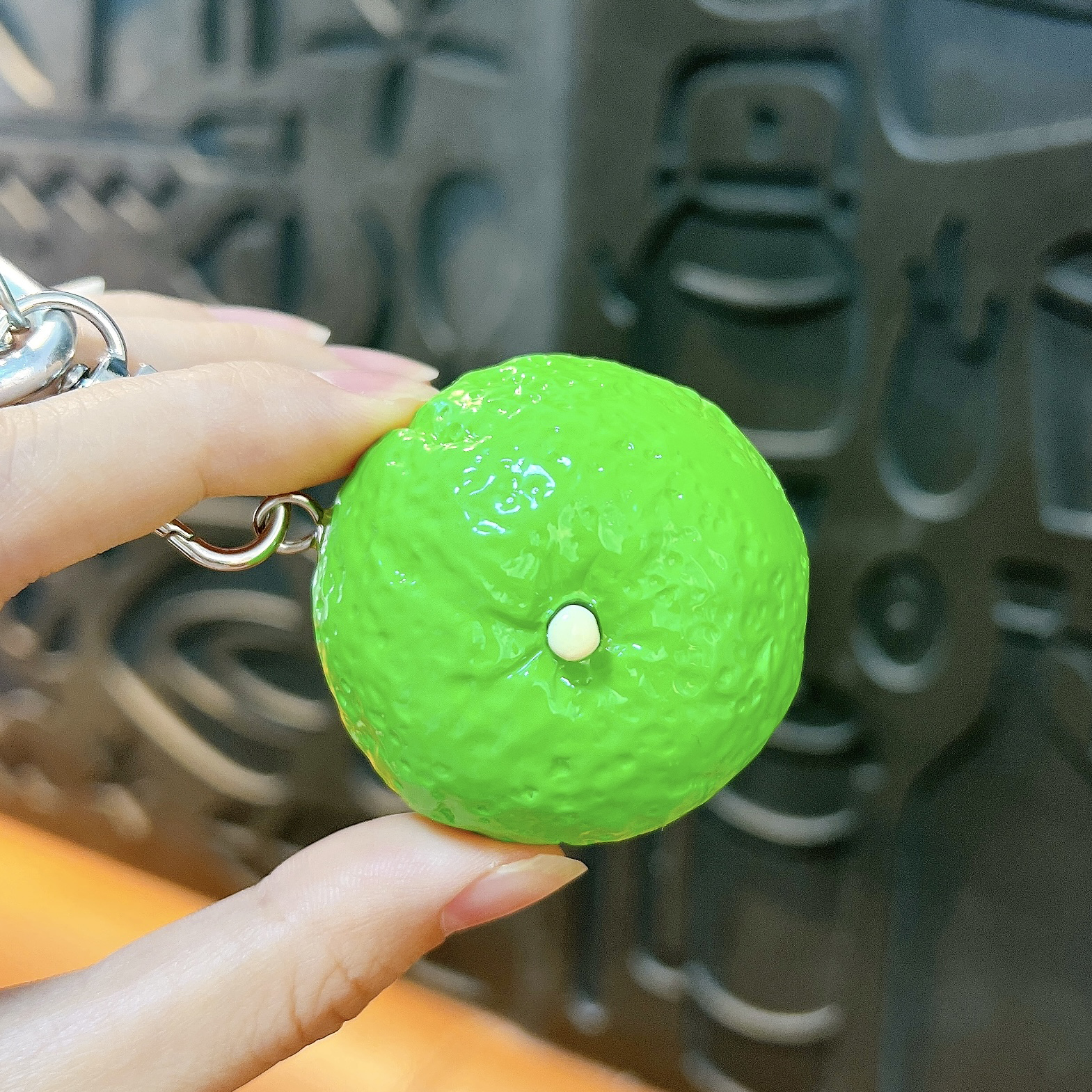 Simulation Peeled Orange Resin Keychain Cute Fruit Bag Charm Pendant