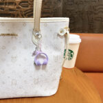 mini headphone keychain kawaii acrylic headset pendant with guitar microphone star beads bag charm phone lanyard