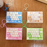 artifact keychain mini 26 grid keyboard fidget keychain cute ABS simulation keyboard bag charm kawaii pressable button stress relief toy pendant