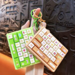 artifact keychain mini 26 grid keyboard fidget keychain cute ABS simulation keyboard bag charm kawaii pressable button stress relief toy pendant