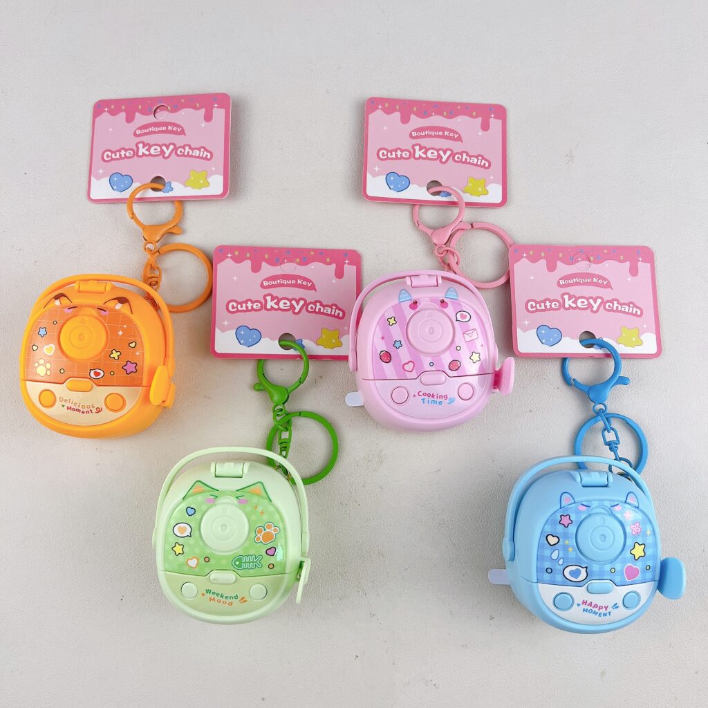 artifact keychain mini rice cooker uv roast duck keychain cute simulation kitchen bag charm kawaii toy pendant