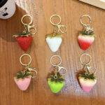 artifact keychain simulation strawberry pendant keychain cute resin fruit bag charm realistic food ornament