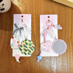heart mirror bag charm cute acrylic heart makeup mirror keychain with lace bow and beads